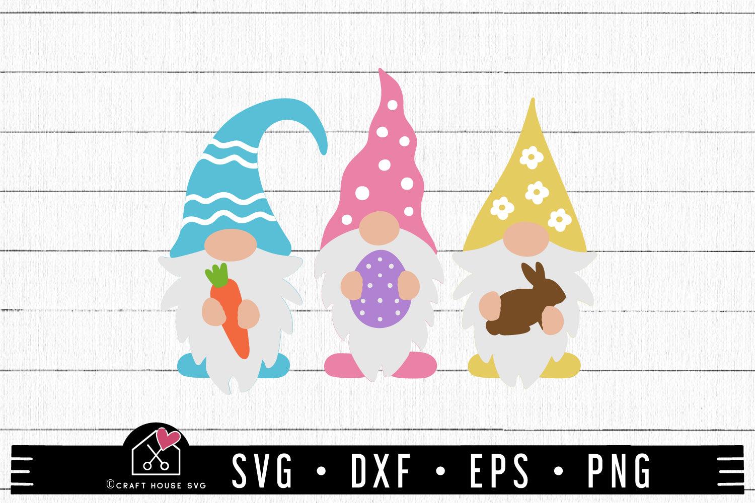 FREE Easter Gnomes SVG file | Easter SVG | FB181 - Craft House SVG
