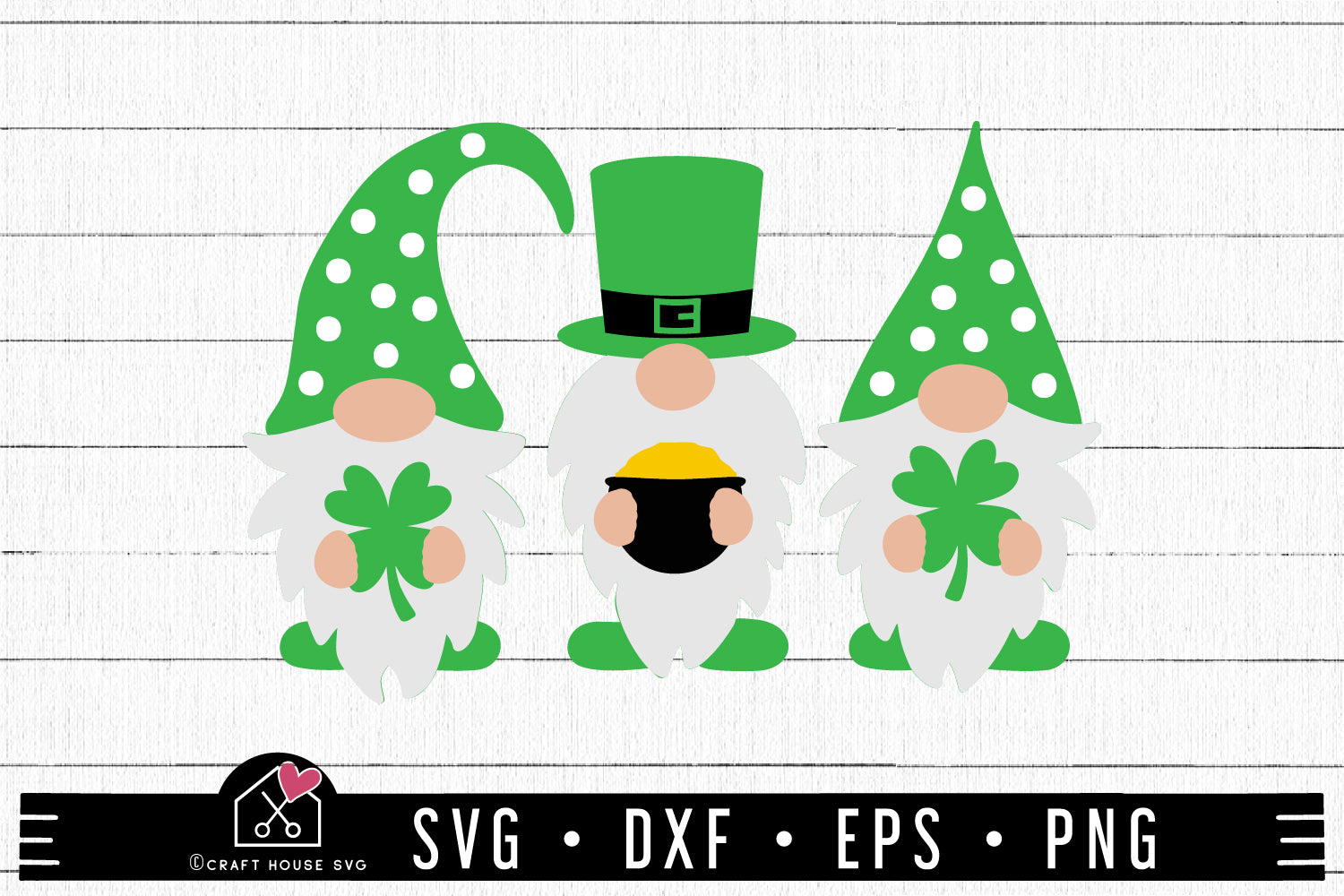 FREE Gnome SVG file | St. Patrick's Day Gnomes SVG | FB183 - Craft House SVG