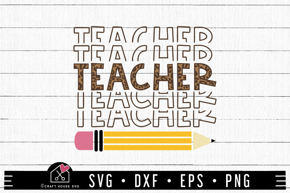 FREE Teacher echo leopard SVG | Teacher SVG - Craft House SVG