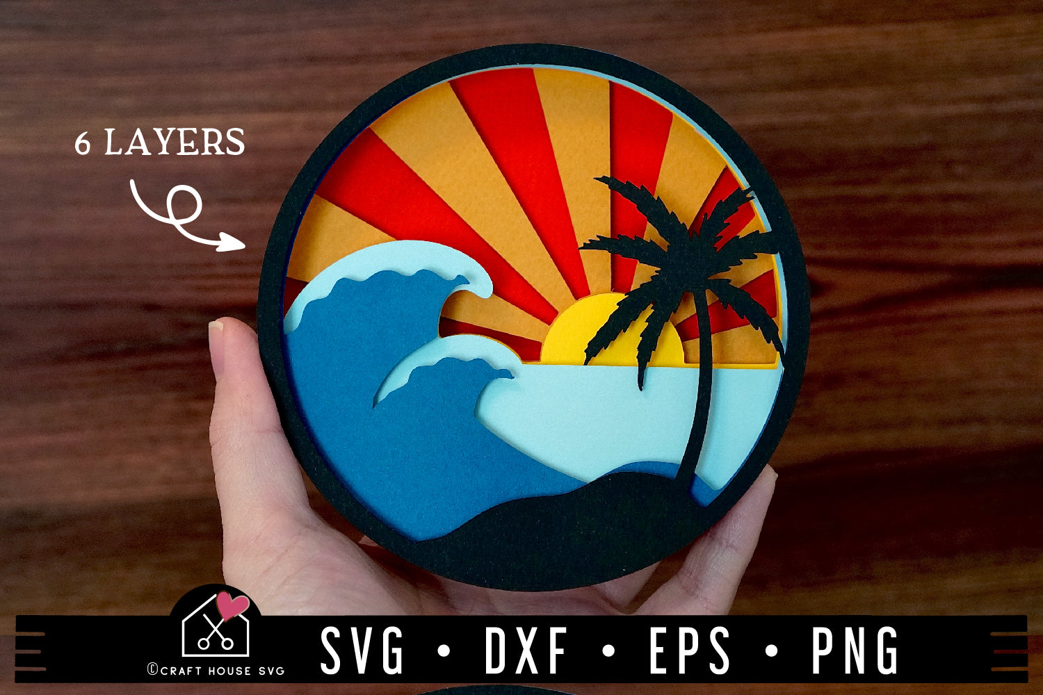FREE 3D Summer Beach SVG | 3D SVG | FB197 - Craft House SVG