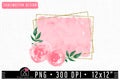 FREE Floral frame Sublimation PNG file | FB203 - Craft House SVG