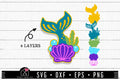 FREE 3D Layered Mermaid Tail SVG cut file | FB211 - Craft House SVG