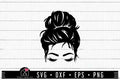 FREE Mom Messy Bun SVG cut file | FB214 - Craft House SVG