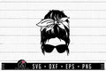 FREE Mom Messy Bun Glasses SVG cut file | FB215 - Craft House SVG