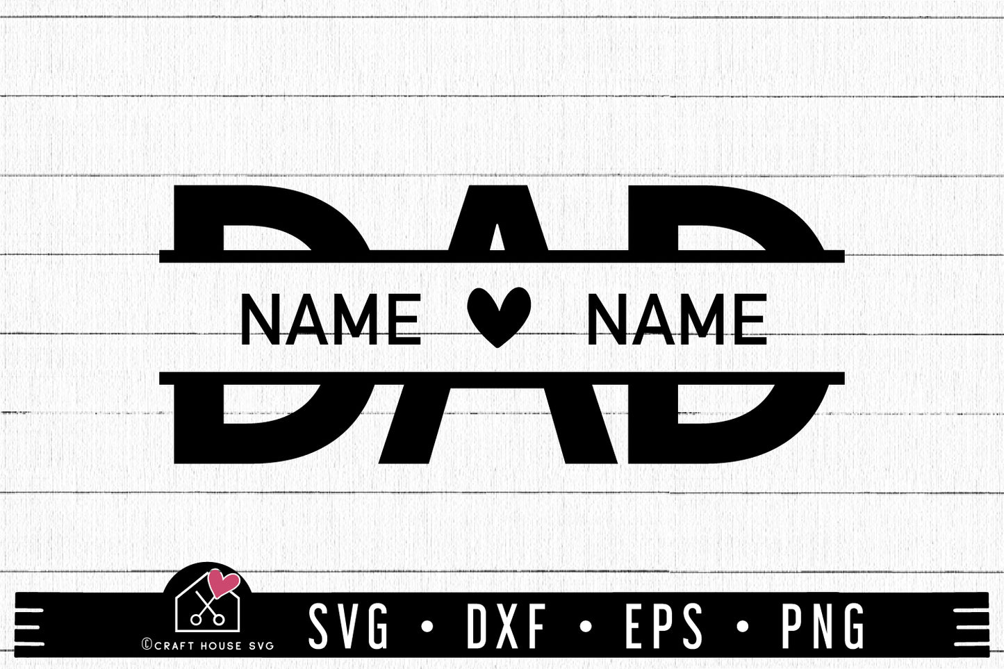 FREE Father's Day SVG cut file Dad Split Monogram SVG | FB217