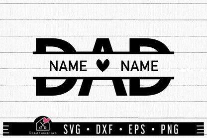 FREE Father's Day SVG cut file Dad Split Monogram SVG | FB217