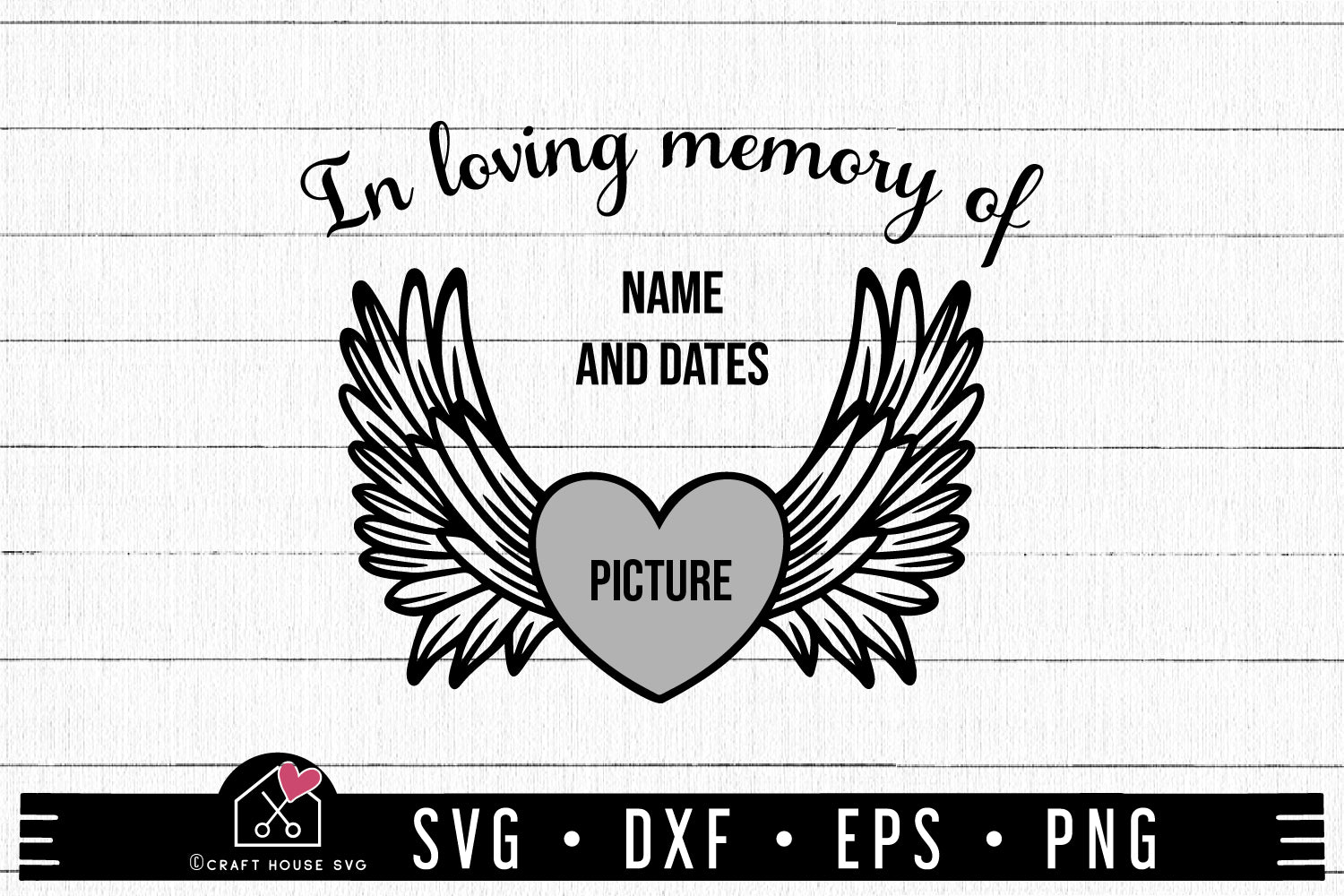 FREE Angel wings SVG In loving memory of SVG | FB219 - Craft House SVG