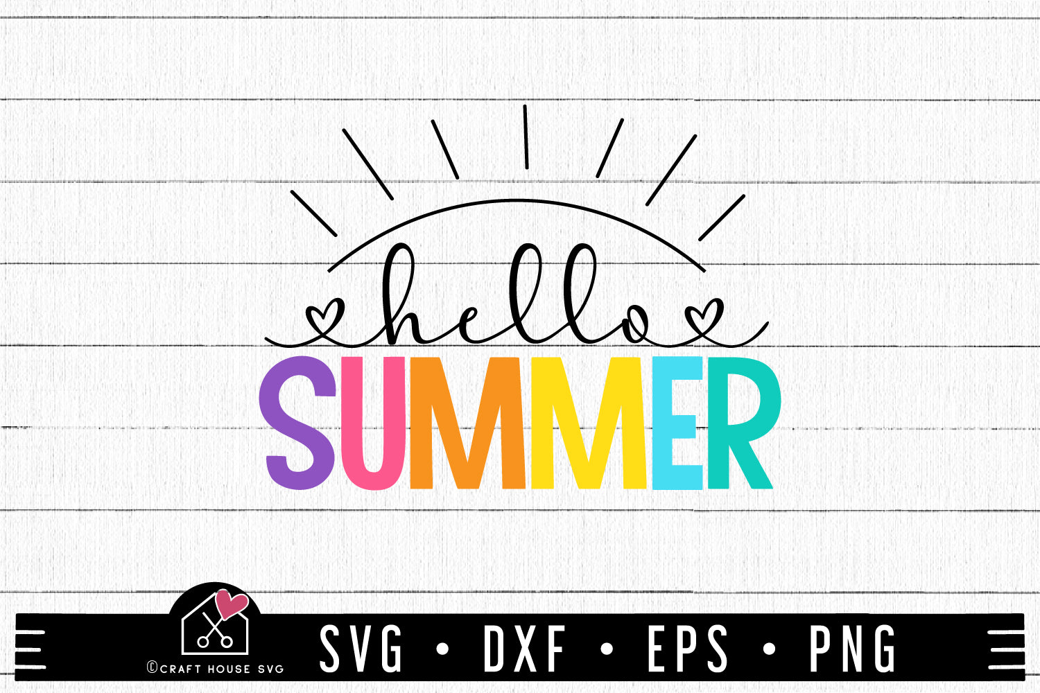 FREE Hello Summer SVG | FB230 - Craft House SVG