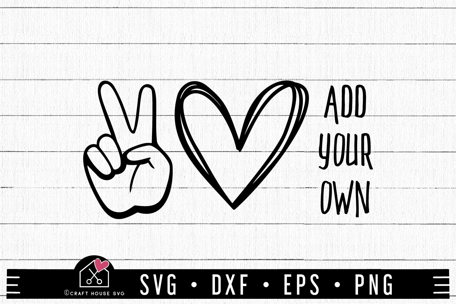 FREE Peace love SVG | FB232 - Craft House SVG