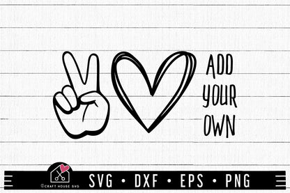 FREE Peace love SVG | FB232 - Craft House SVG
