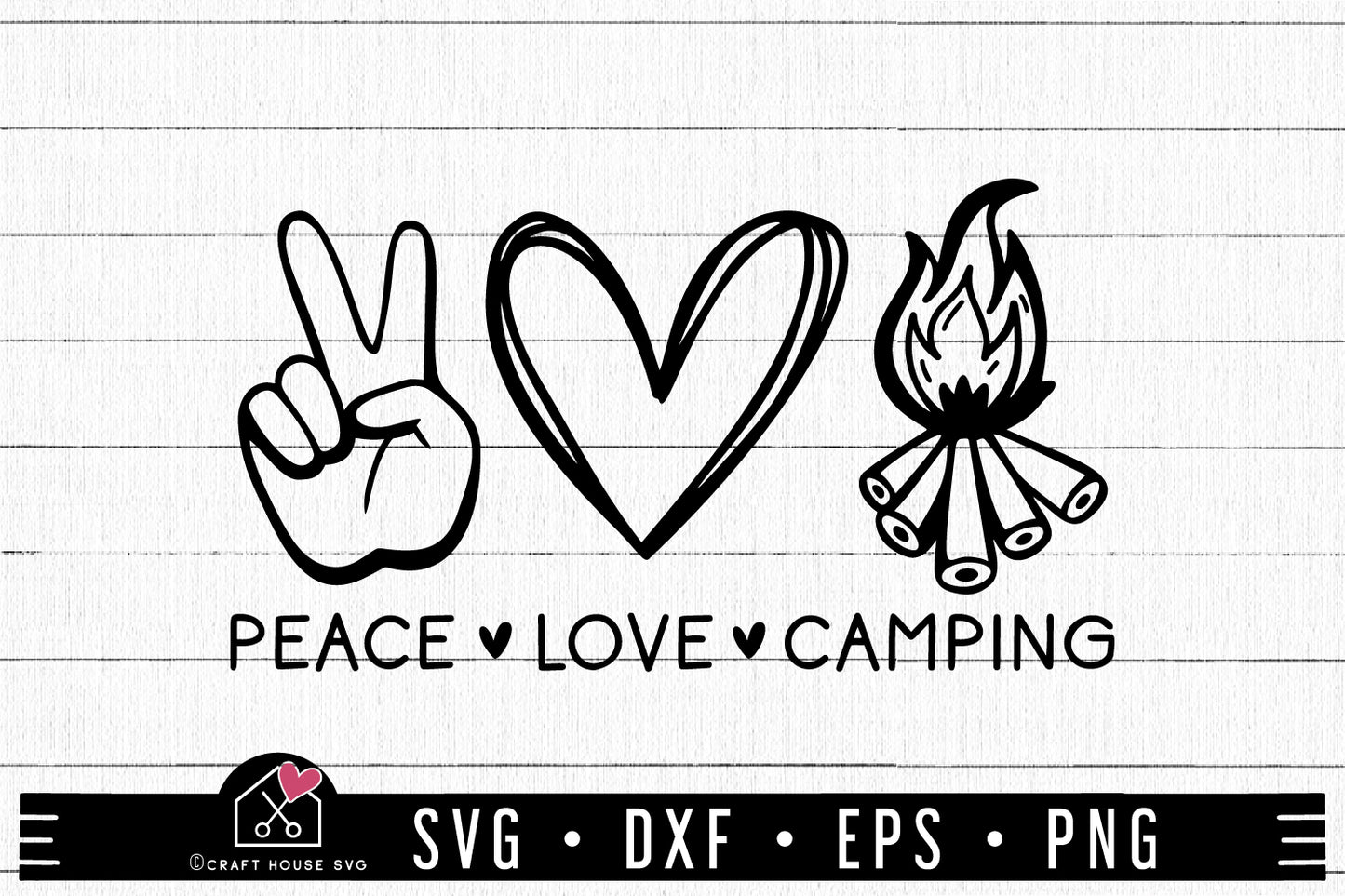 FREE Peace love camping SVG | FB234 - Craft House SVG