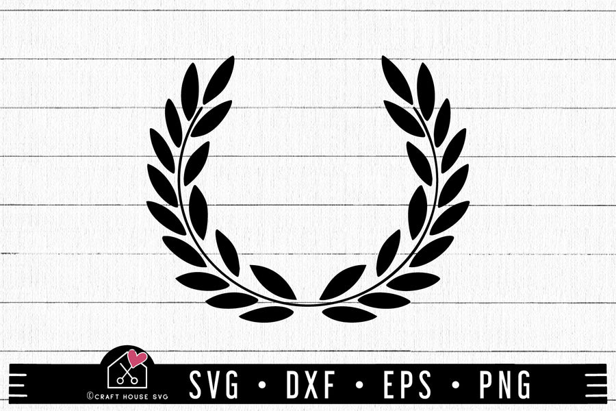 FREE Laurel Wreath SVG | FB239 - Craft House SVG