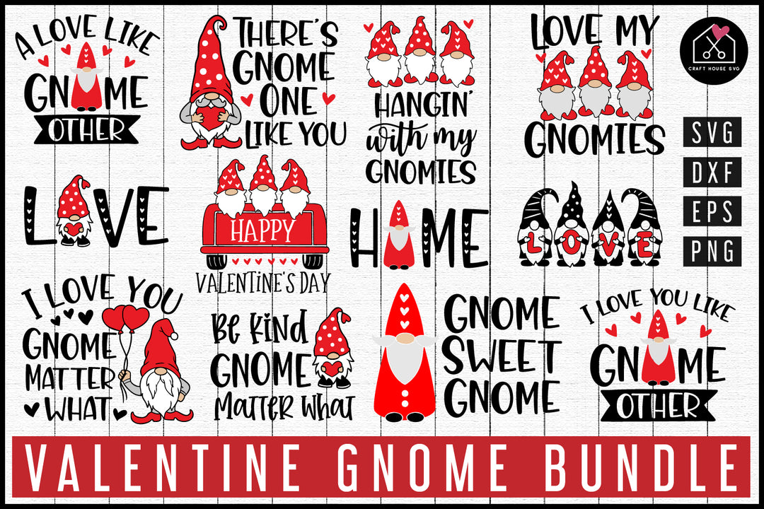 Valentine Gnome Quotes SVG Bundle | MB92