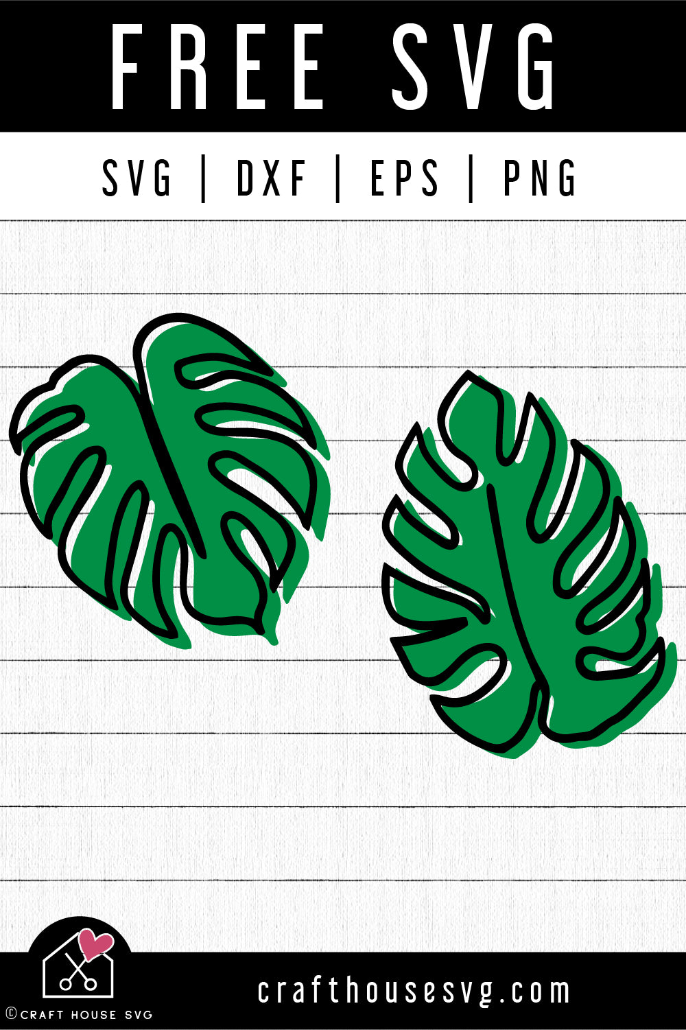 FREE Tropical leaves SVG | FB247 - Craft House SVG