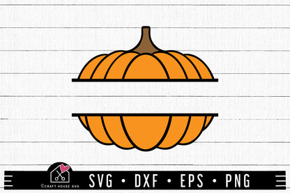 FREE Pumpkin split monogram SVG | FB257 - Craft House SVG