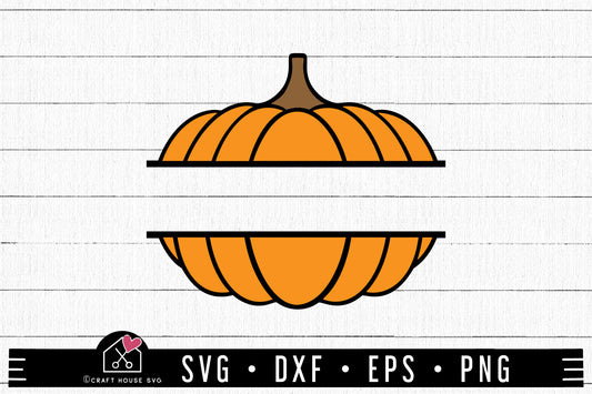 FREE Pumpkin split monogram SVG | FB257 - Craft House SVG