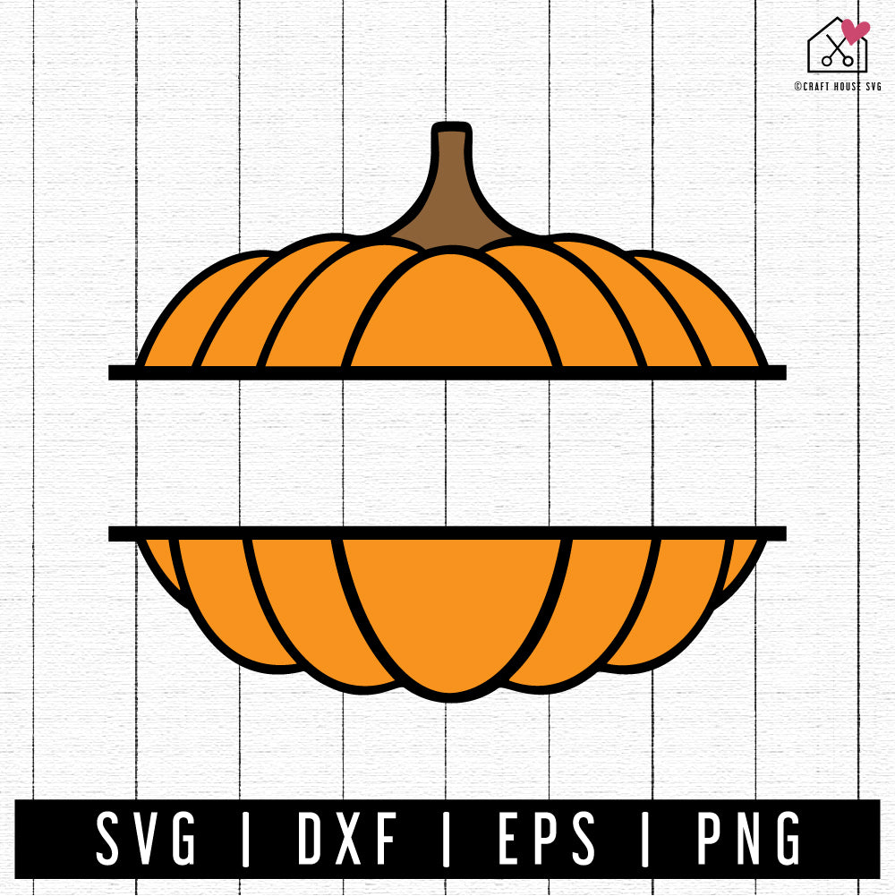 FREE Pumpkin split monogram SVG | FB257 - Craft House SVG