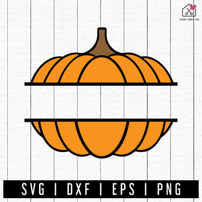 FREE Pumpkin split monogram SVG | FB257 - Craft House SVG