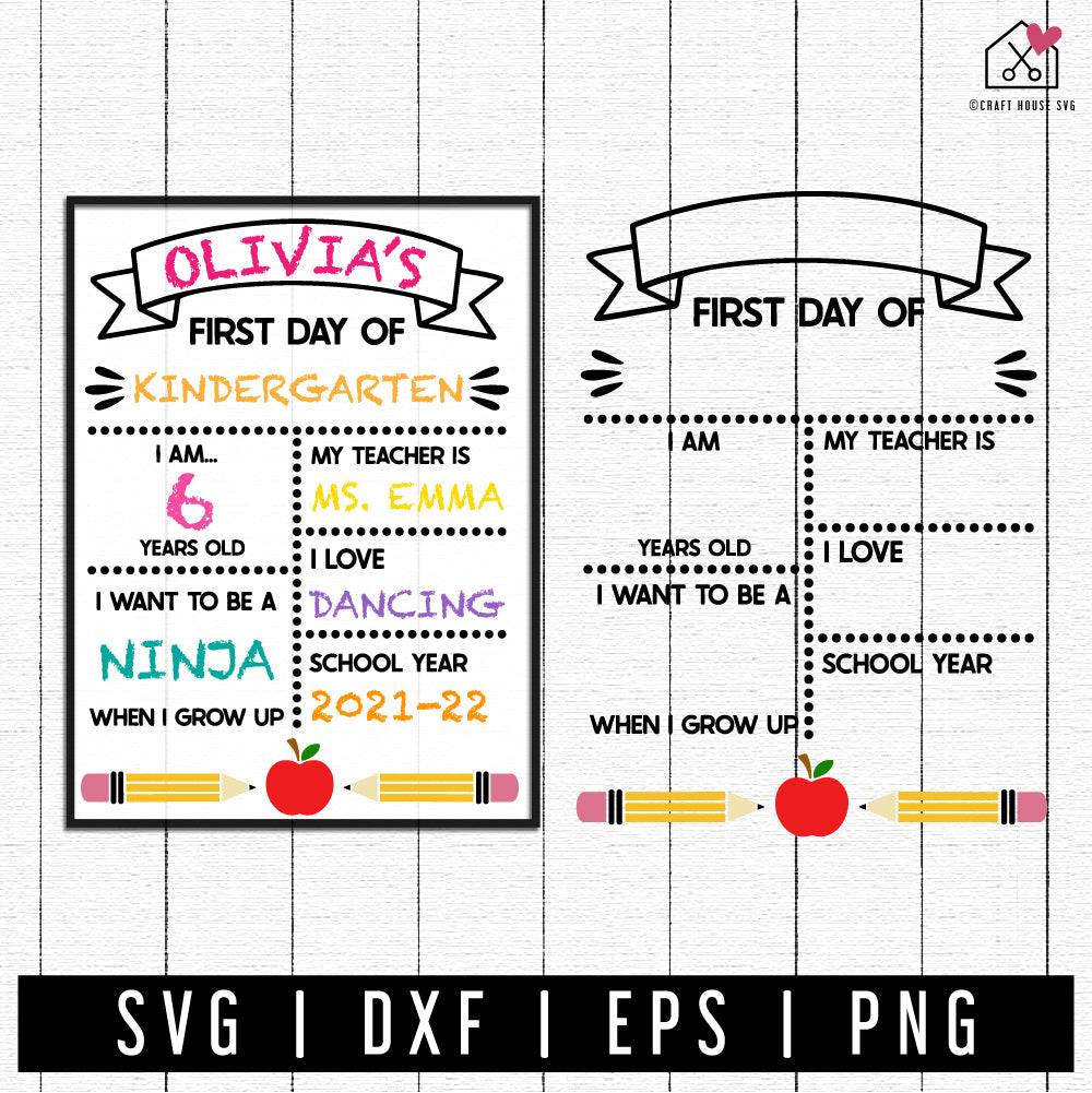 FREE Back to school sign, board SVG | FB261 - Craft House SVG