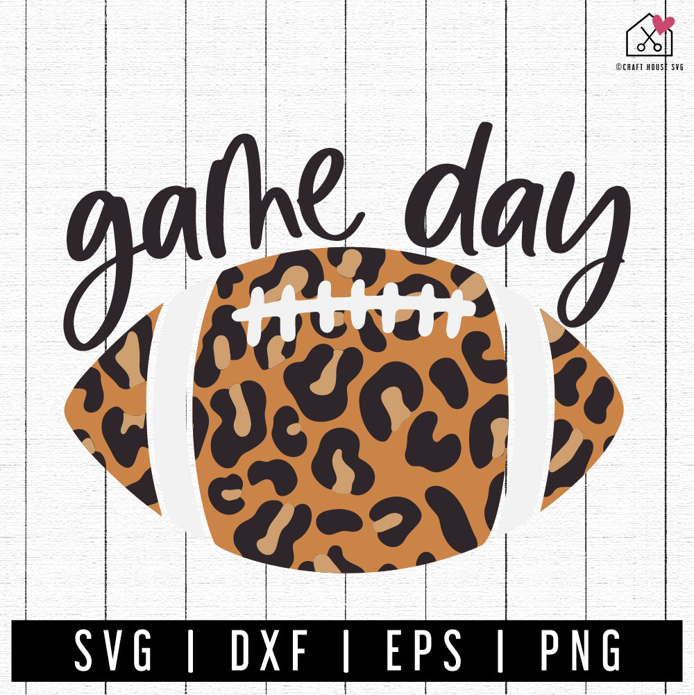 FREE Leopard football game day SVG | FB269 - Craft House SVG