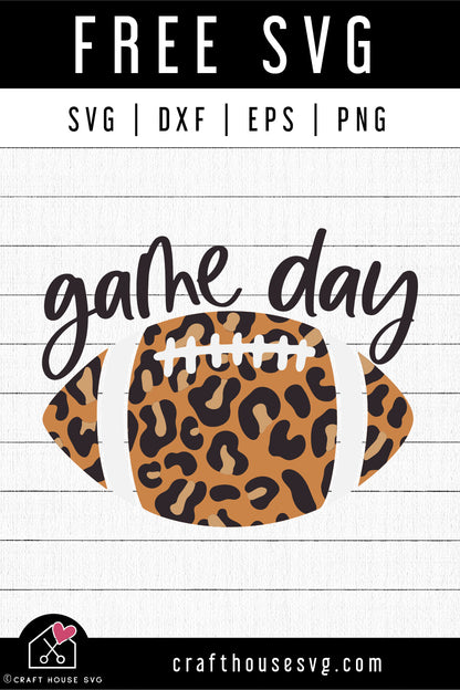 FREE Leopard football game day SVG | FB269 - Craft House SVG