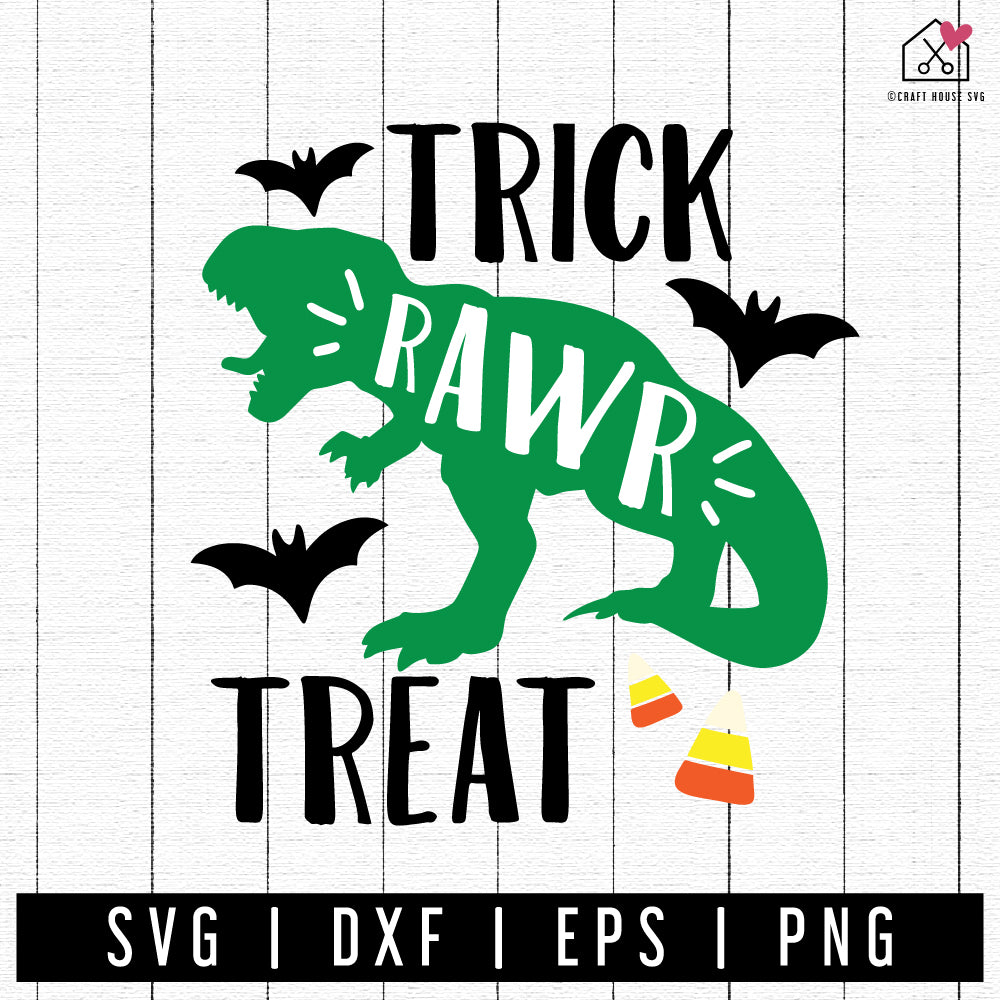 FREE Trick rawr treat dinosaur halloween SVG | FB271
