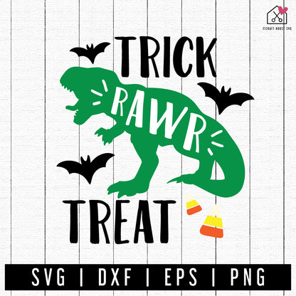 FREE Trick rawr treat dinosaur halloween SVG | FB271