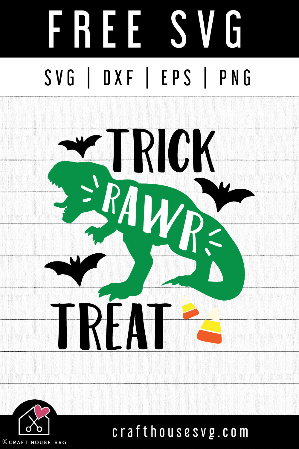 FREE Trick rawr treat dinosaur halloween SVG | FB271