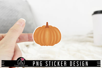 FREE Pumpkin Fall Sticker Design PNG file | FB272