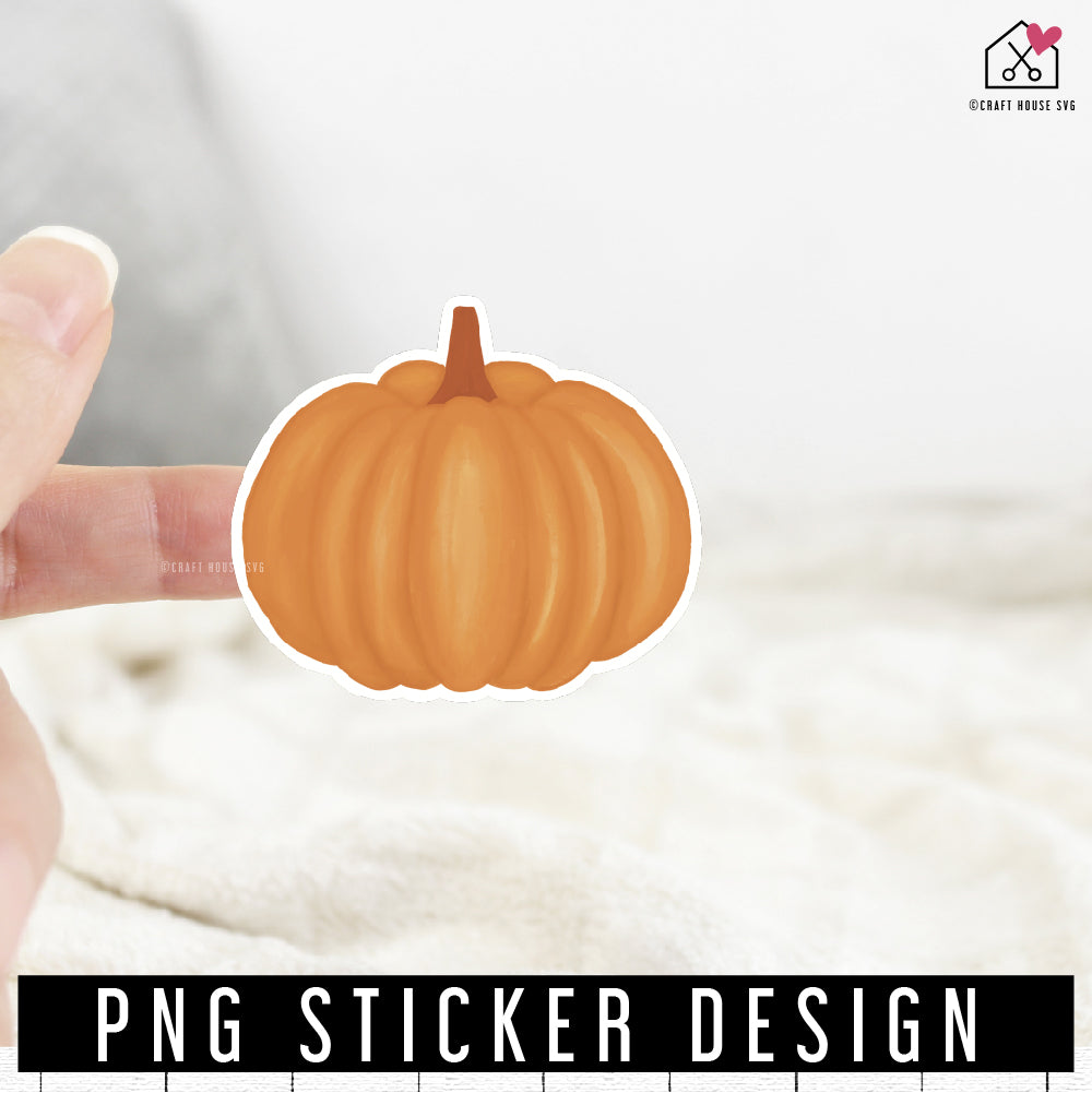 FREE Pumpkin Fall Sticker Design PNG file | FB272