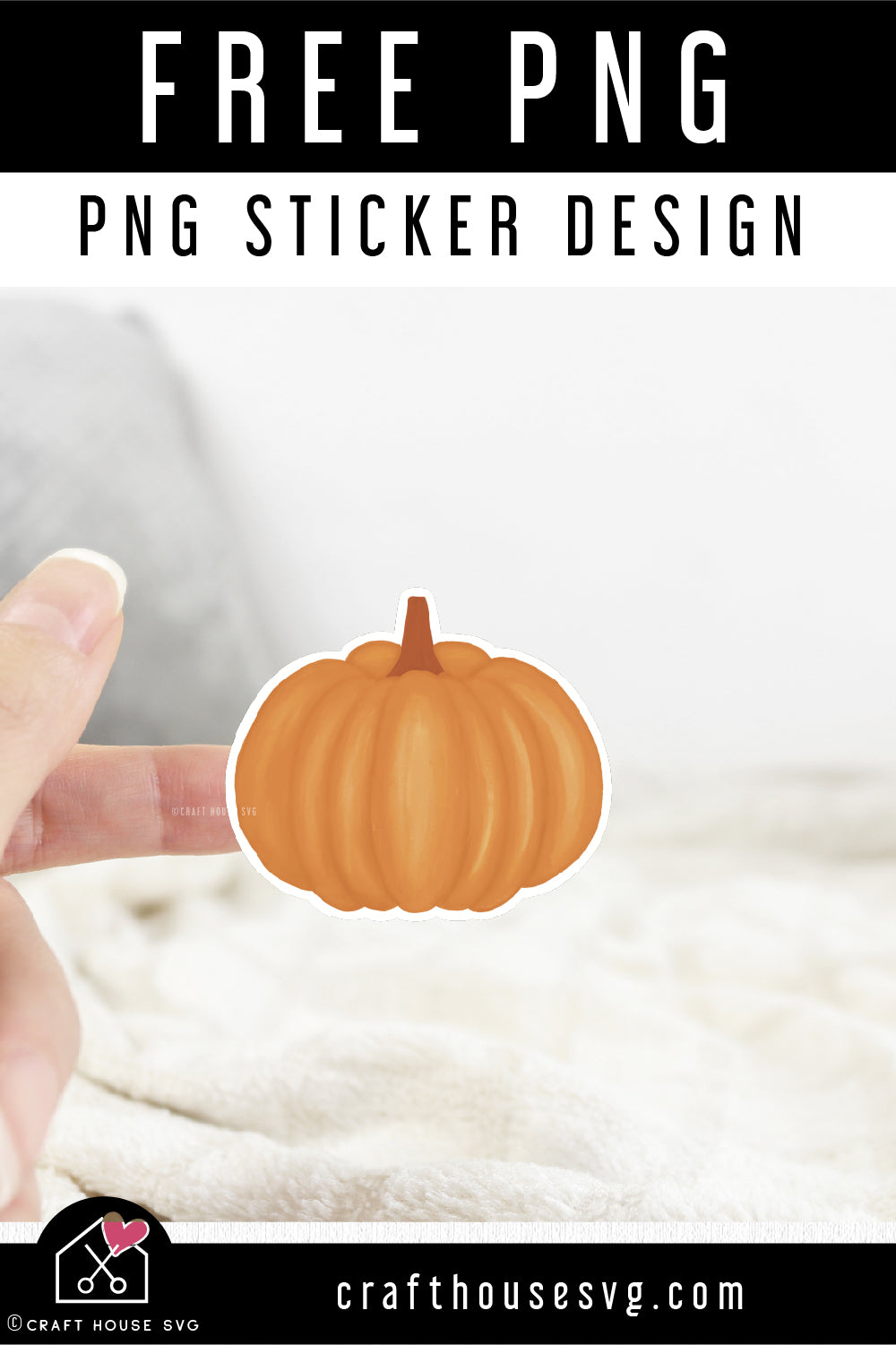 FREE Pumpkin Fall Sticker Design PNG file | FB272