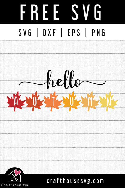 FREE Hello Autumn SVG | FB273