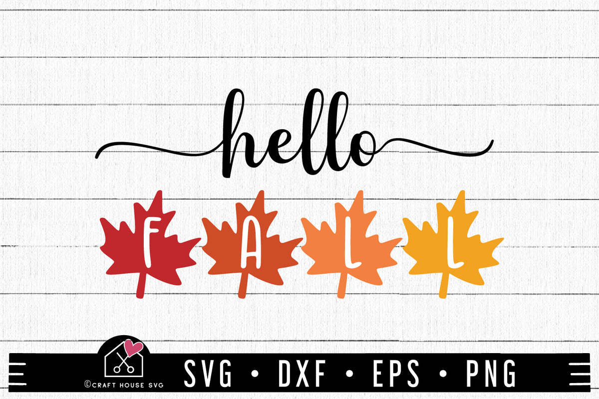 FREE Hello Fall SVG - Craft House SVG