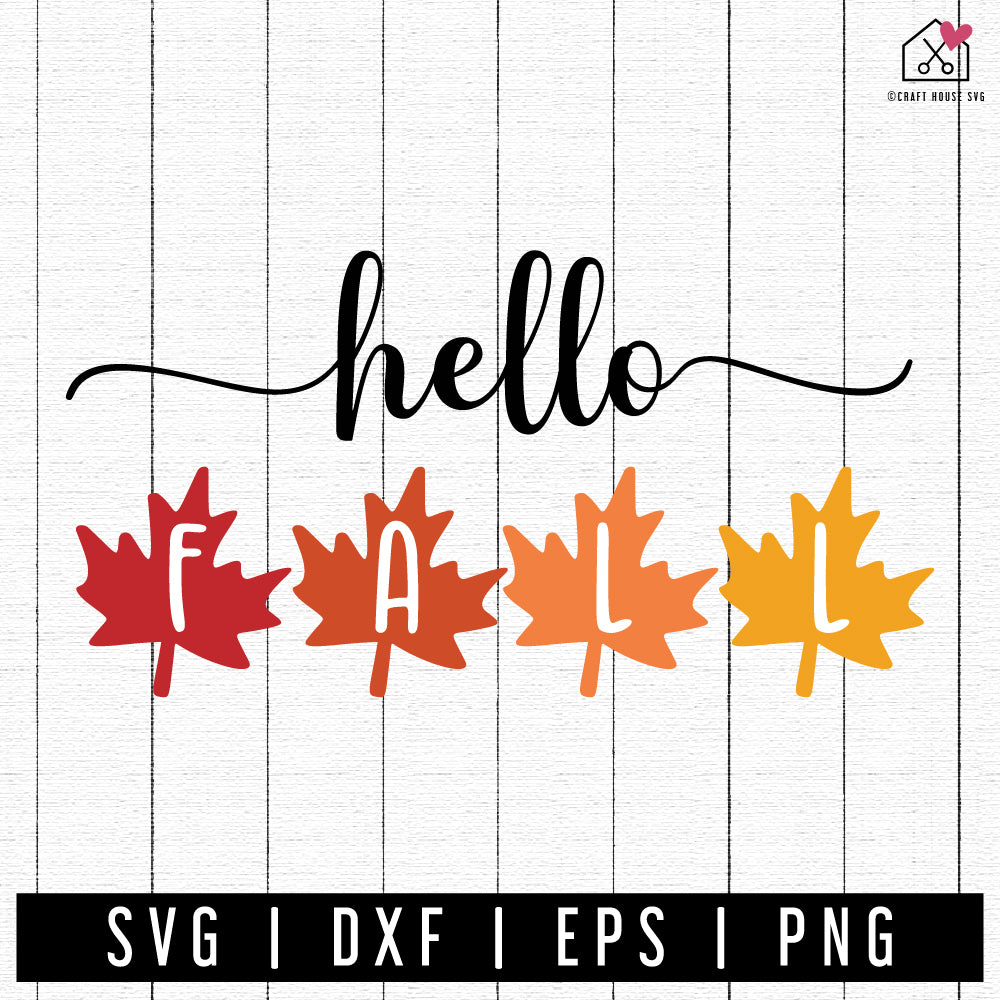 FREE Hello Fall SVG | FB274 - Craft House SVG