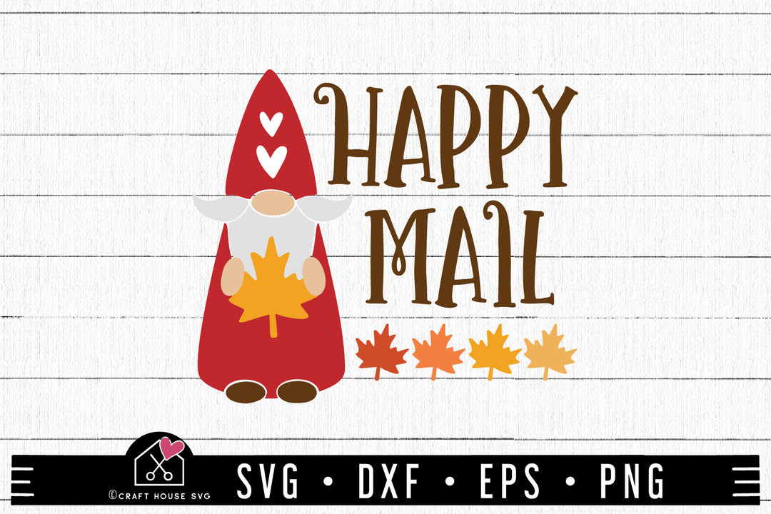 FREE Happy mail Fall gnome SVG | FB276