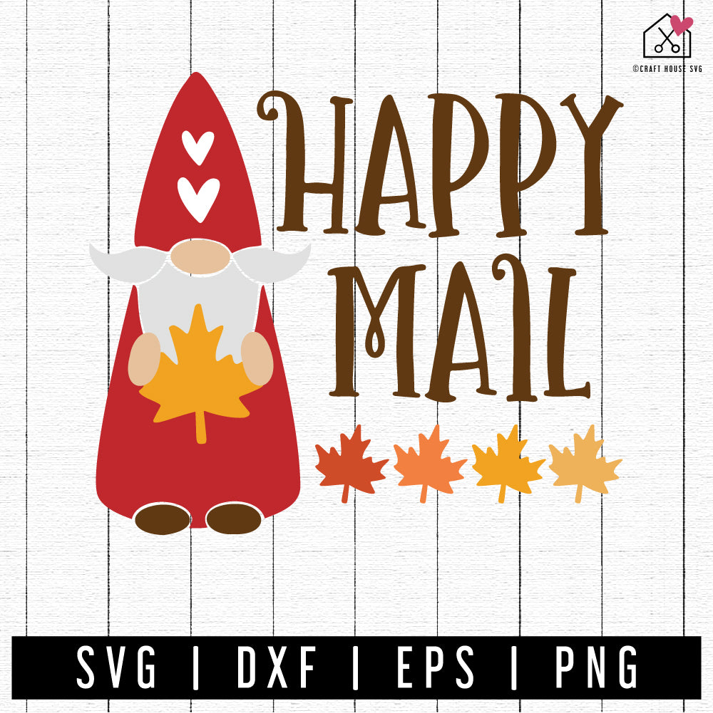 FREE Happy mail Fall gnome SVG | FB276