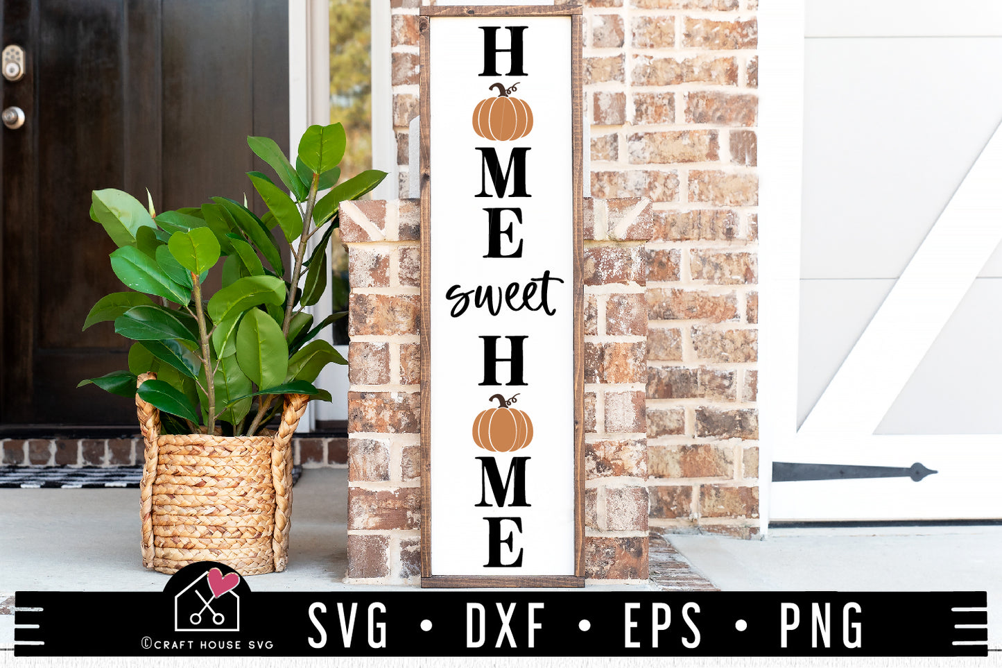 FREE Home sweet home pumpkins porch sign SVG | FB277 - Craft House SVG