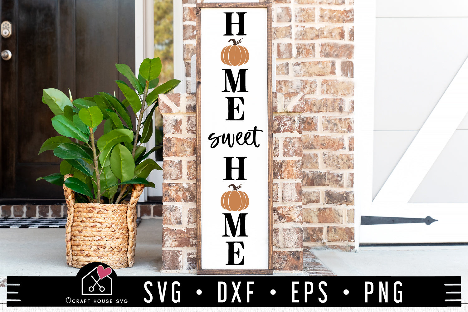 FREE Home sweet home pumpkins porch sign SVG | FB277 - Craft House SVG