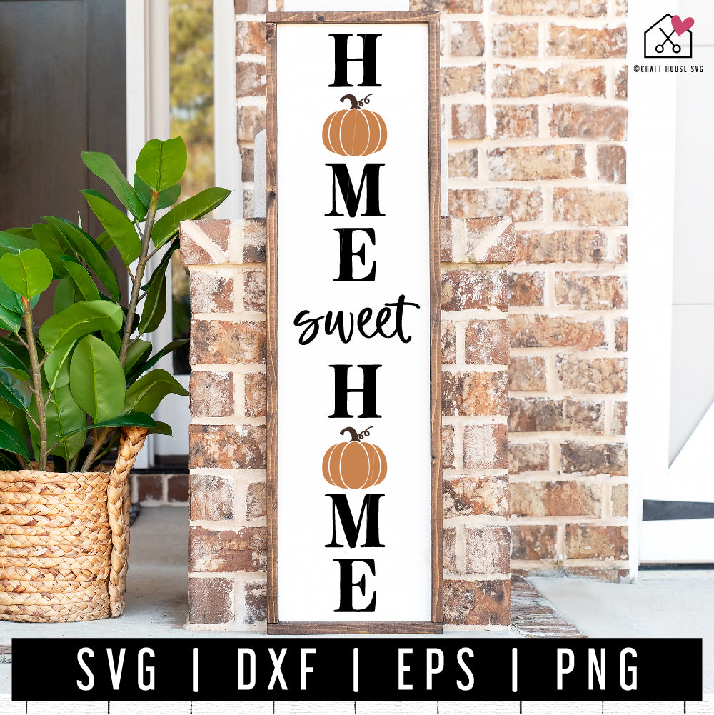FREE Home sweet home pumpkins porch sign SVG | FB277