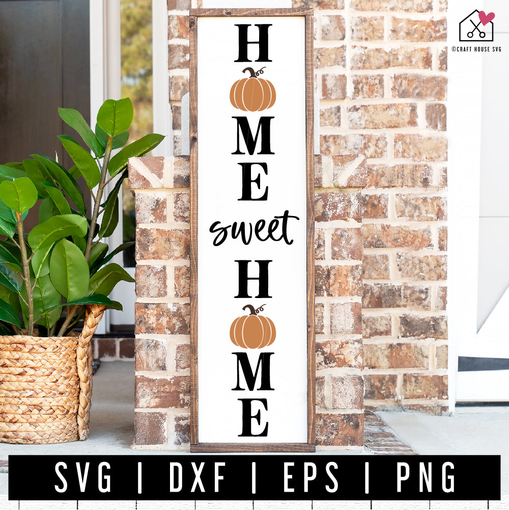 FREE Home sweet home pumpkins porch sign SVG | FB277 - Craft House SVG