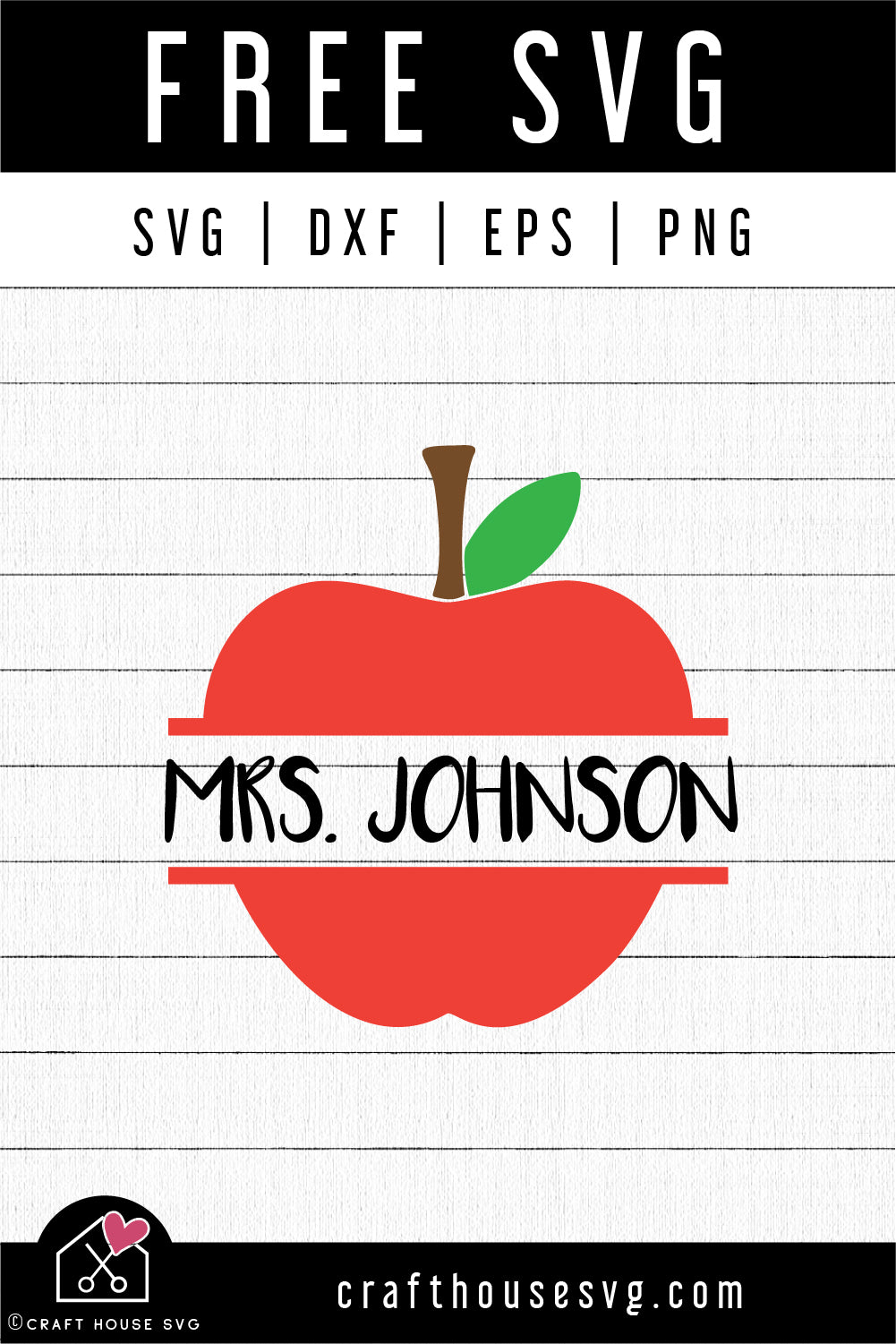 FREE Apple monogram | FB278 - Craft House SVG