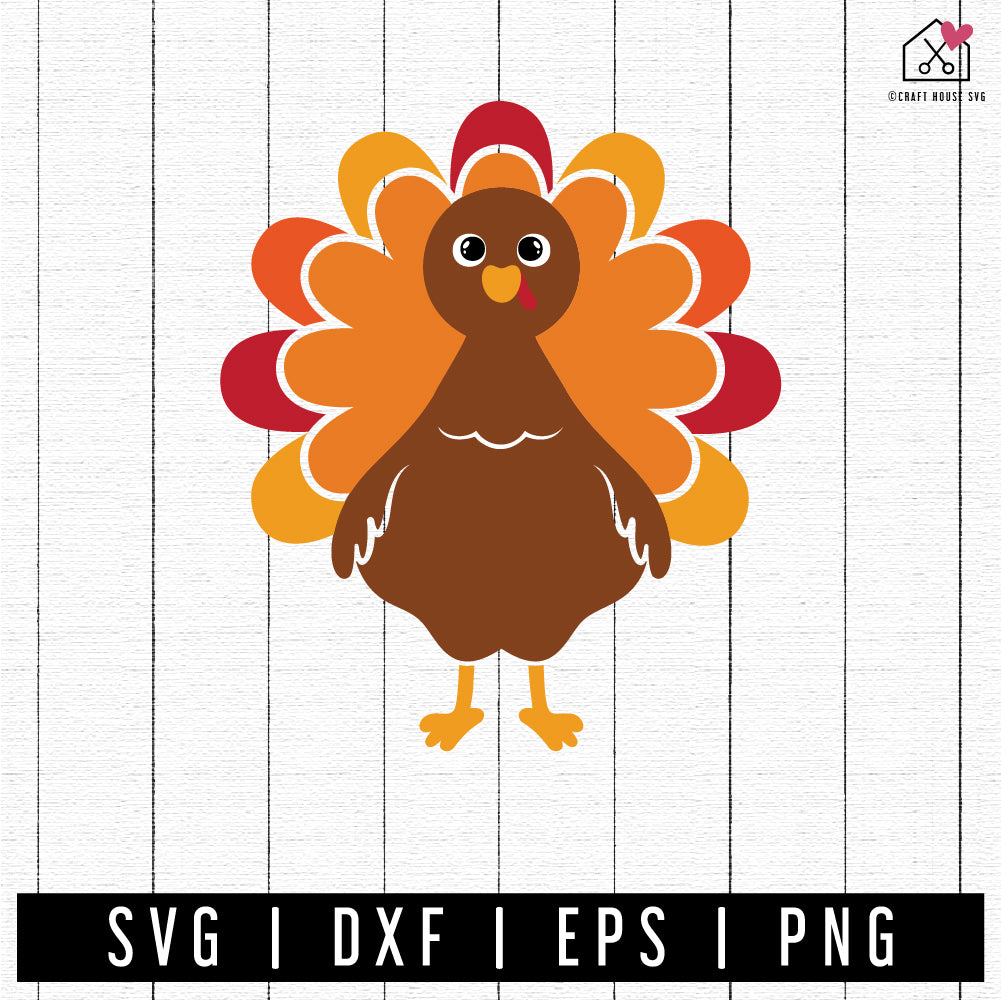 FREE Turkey SVG Thanksgiving SVG - Craft House SVG