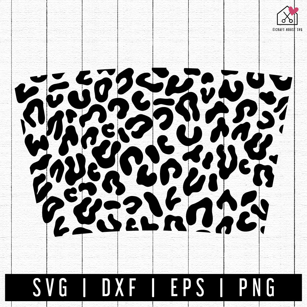 FREE 16oz leopard tumbler wrap SVG | FB289 - Craft House SVG