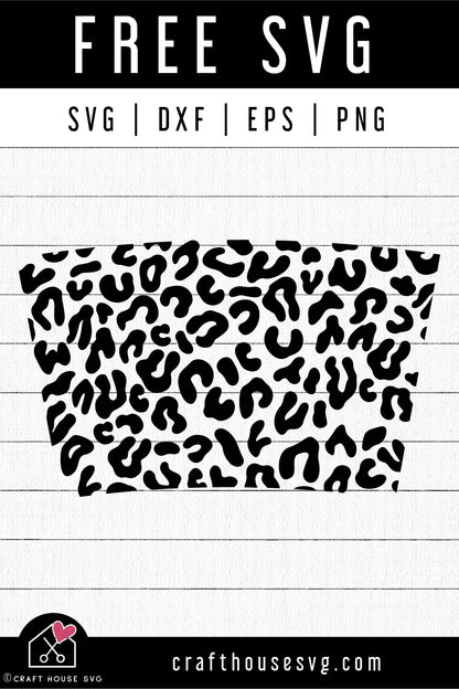 FREE 16oz leopard tumbler wrap SVG | FB289 - Craft House SVG