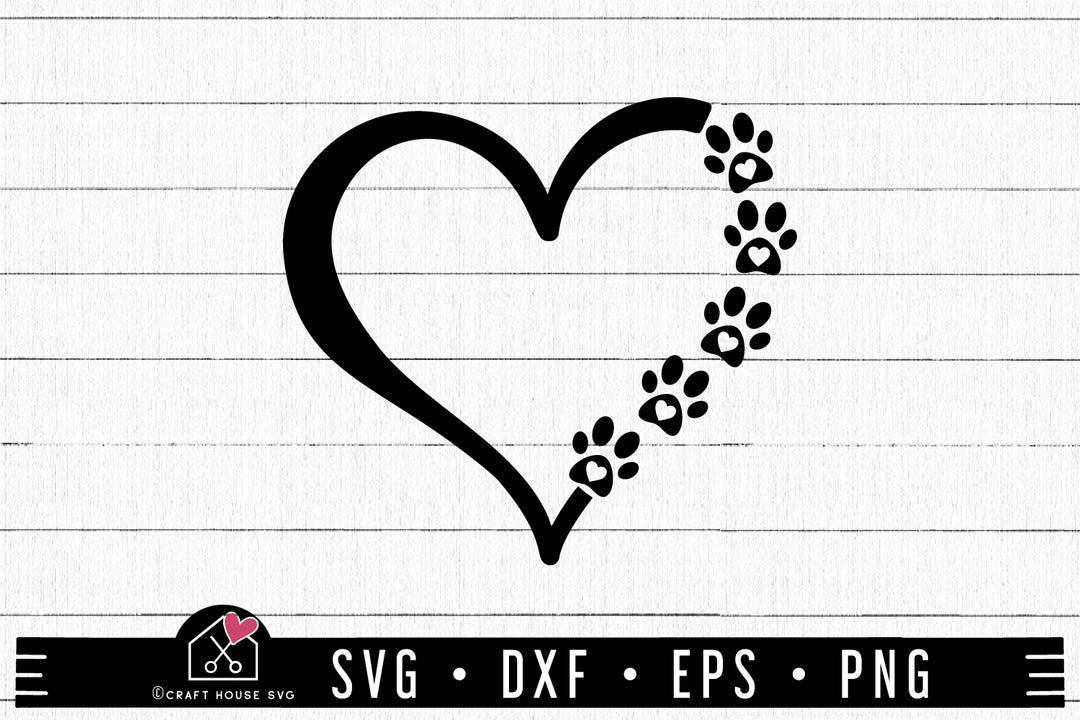 FREE Heart paw prints SVG Dog SVG Cat SVG | FB294