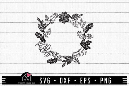 FREE Fall Leaves Wreath SVG | FB300 - Craft House SVG