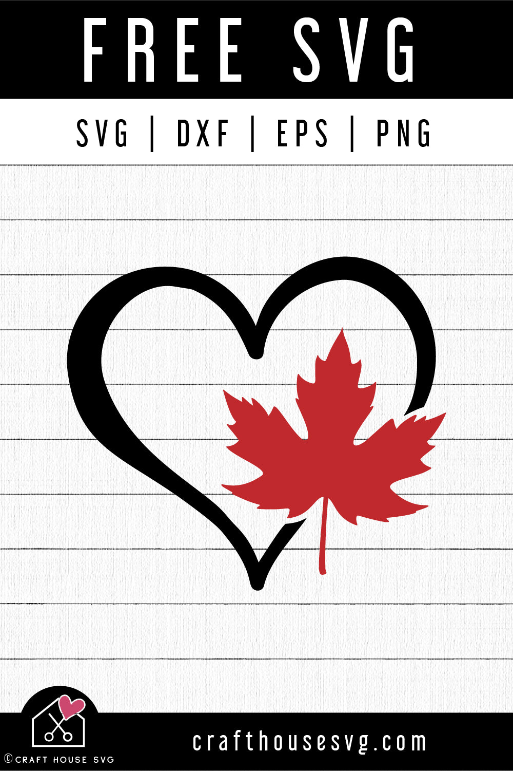 FREE Heart Maple Leaf SVG | FB310