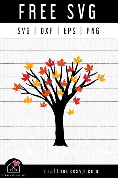 FREE Maple Tree SVG | FB311 - Craft House SVG