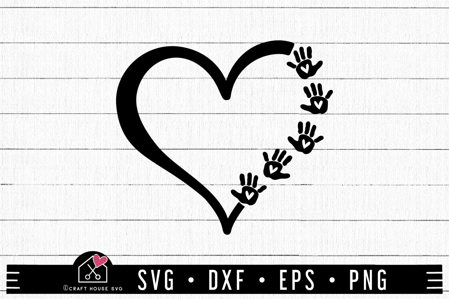 FREE Heart Baby Hand Prints SVG Baby SVG | FB313 - Craft House SVG