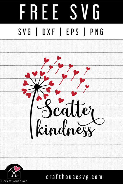 FREE Scatter Kindness SVG |FB314 - Craft House SVG